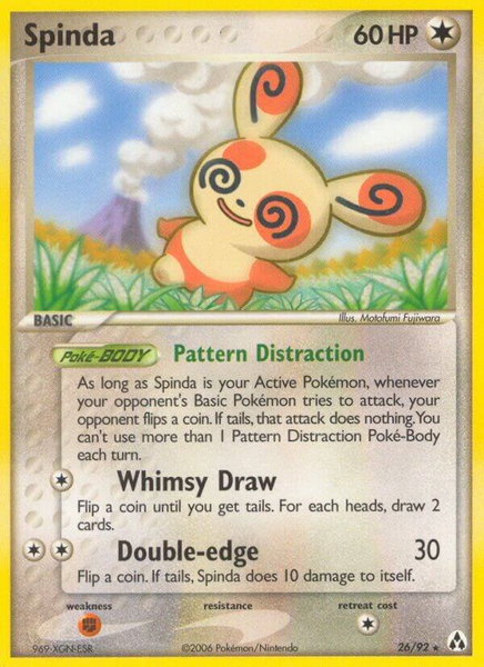 Spinda trading card from Legend Maker Spinda - Legend Maker Pokémon trading card