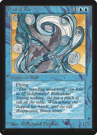 Wall of Air - Beta Edition (LEB) #90 - Uncommon Magic: The Gathering Trading Card