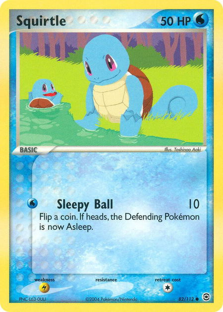 Squirtle - 082/112 - FireRed & LeafGreen Pokémon trading card