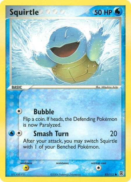 Squirtle - 083/112 - FireRed & LeafGreen Pokémon trading card