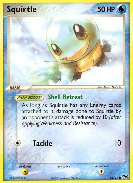 Squirtle trading card from POP Series 4 Squirtle - POP Series 4 Pokémon trading card
