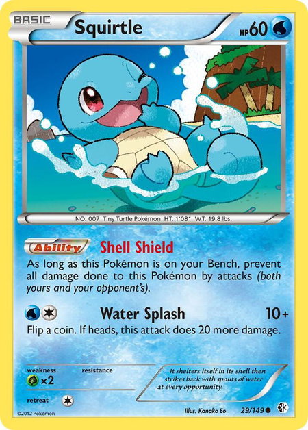 Squirtle trading card from Boundaries Crossed Squirtle - Boundaries Crossed Pokémon trading card