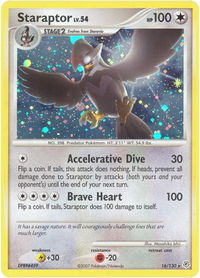 Staraptor - Diamond and Pearl (DP) #16/130 - Holo Rare Pokémon Trading Card