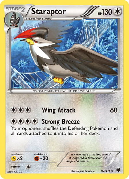 Staraptor - Plasma Freeze Pokémon trading card