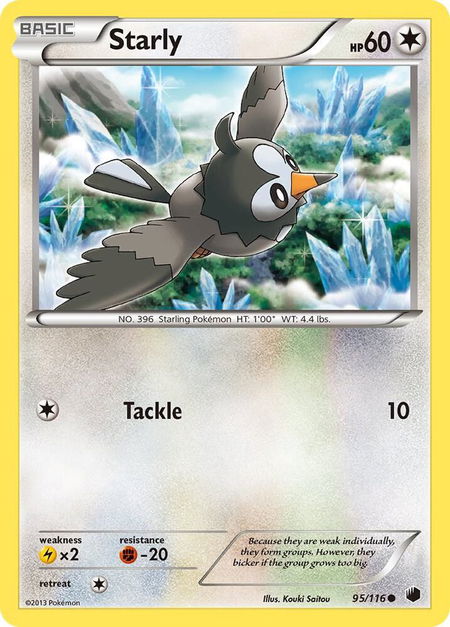 Starly - Plasma Freeze Pokémon trading card