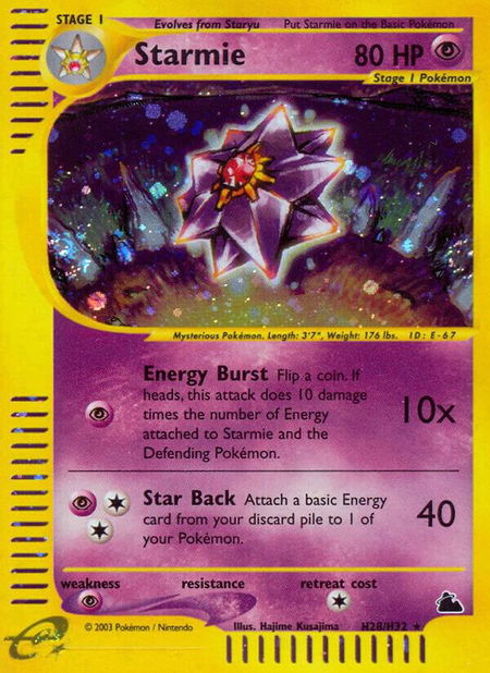 Starmie (H28) - Skyridge Pokémon trading card