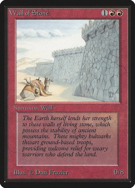 Wall of Stone - Beta Edition Magic: The Gathering trading card