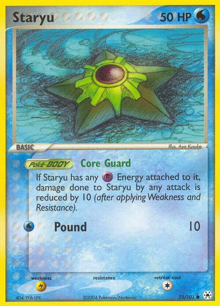 Staryu - Hidden Legends Pokémon trading card