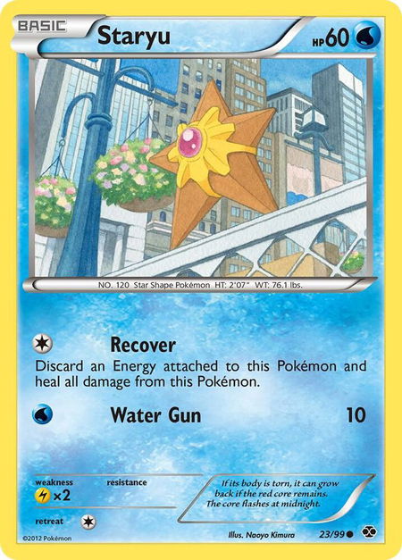 Staryu trading card from Next Destinies Staryu - Next Destinies Pokémon trading card