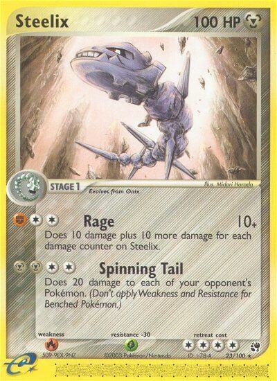Steelix trading card from Sandstorm Steelix - Sandstorm Pokémon trading card