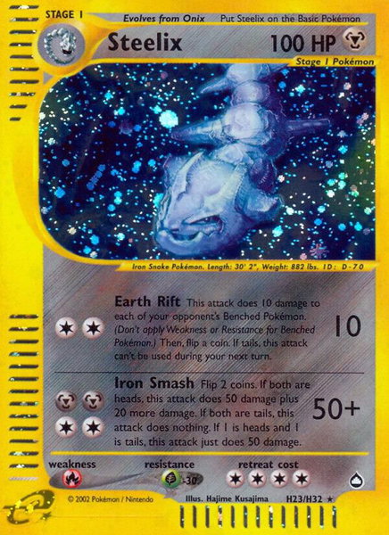 Steelix (H23) - Aquapolis Pokémon trading card
