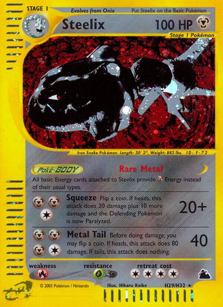 Steelix (H29) - Skyridge Pokémon trading card