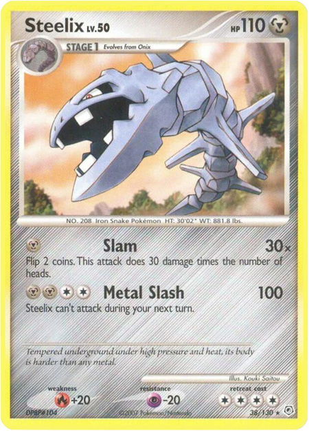 Steelix - Diamond and Pearl Pokémon trading card