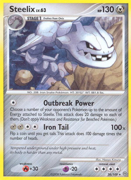 Steelix trading card from Stormfront Steelix - Stormfront Pokémon trading card