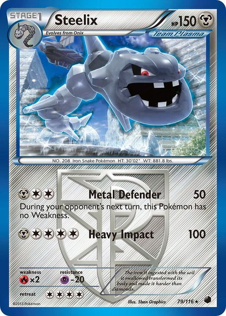 Steelix (Team Plasma) - Plasma Freeze Pokémon trading card
