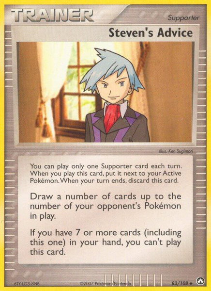 Steven's Advice - Power Keepers Pokémon trading card