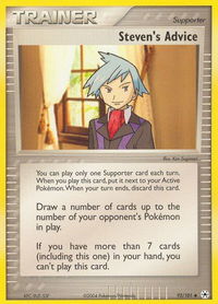 Steven's Advice - Hidden Legends (HL) #92/101 - Uncommon Pokémon Trading Card
