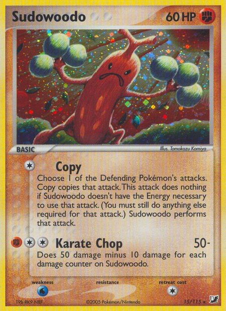 Sudowoodo - Unseen Forces Pokémon trading card
