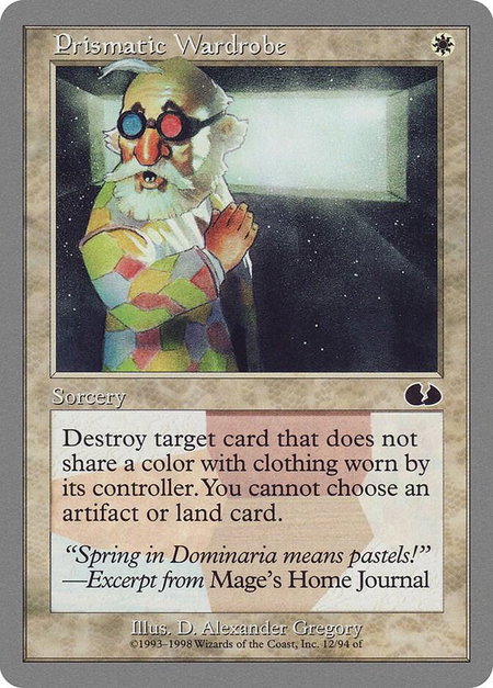 Prismatic Wardrobe - Unglued Magic: The Gathering trading card