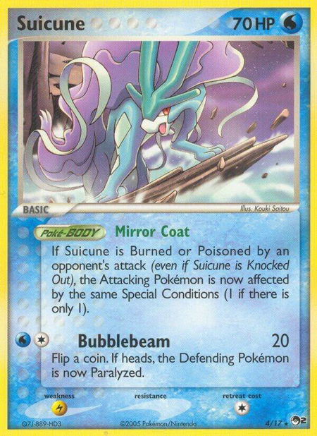 Suicune - POP Series 2 Pokémon trading card