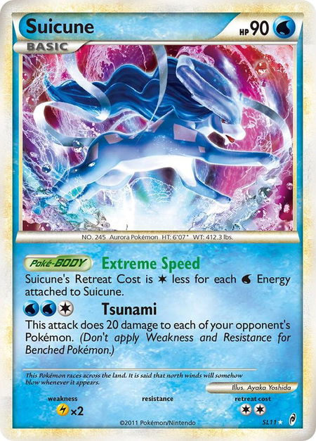 Suicune (Shiny) trading card from Call of Legends Suicune (Shiny) - Call of Legends Pokémon trading card