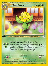 Sunflora - Neo Genesis (N1) #050/111 - Uncommon Pokémon Trading Card