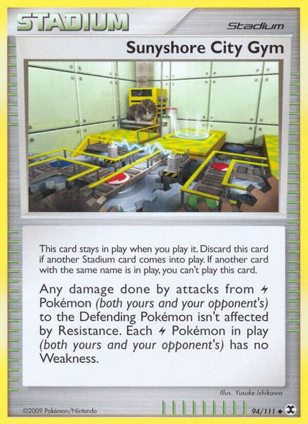 Sunyshore City Gym - Rising Rivals Pokémon trading card
