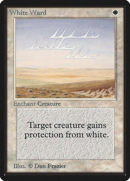 White Ward - Beta Edition Magic: The Gathering trading card