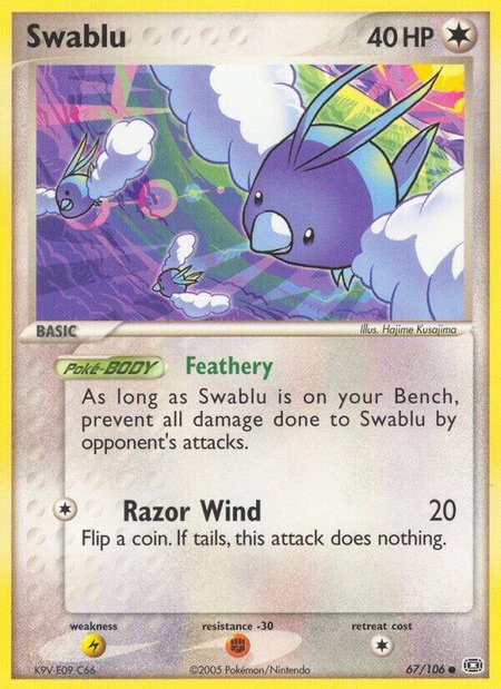 Swablu - Emerald Pokémon trading card