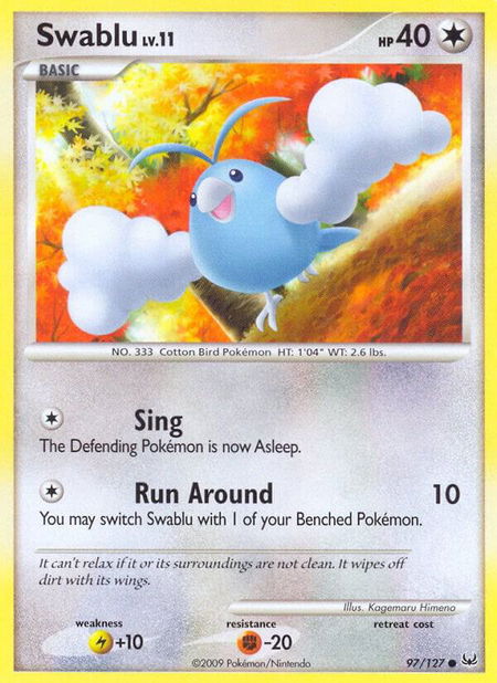 Swablu - Platinum Pokémon trading card