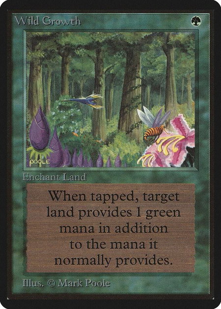Wild Growth - Beta Edition Magic: The Gathering trading card