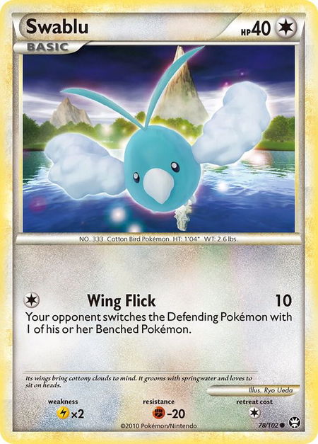 Swablu trading card from Triumphant Swablu - Triumphant Pokémon trading card