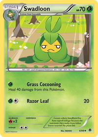Swadloon (6) - Emerging Powers (EPO) #6/98 - Uncommon Pokémon Trading Card