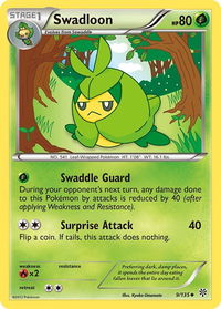Swadloon - Plasma Storm (PLS) #9/135 - Uncommon Pokémon Trading Card