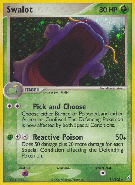 Swalot - Crystal Guardians Pokémon trading card