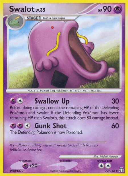 Swalot - Legends Awakened Pokémon trading card
