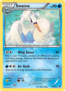 Swanna - Emerging Powers (EPO) #27/98 - Rare Pokémon Trading Card