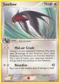 Swellow - Deoxys (DX) #49/107 - Uncommon Pokémon Trading Card