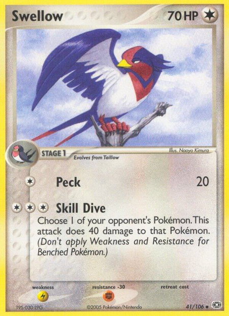 Swellow - Emerald Pokémon trading card