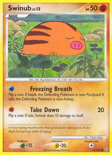Swinub - Stormfront Pokémon trading card