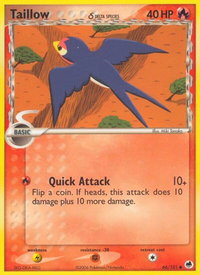 Taillow (Delta Species) - Dragon Frontiers (DF) #66/101 - Common Pokémon Trading Card