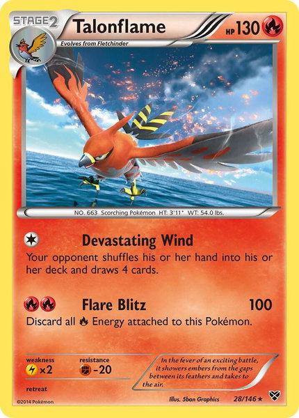 Talonflame - XY Base Set Pokémon trading card