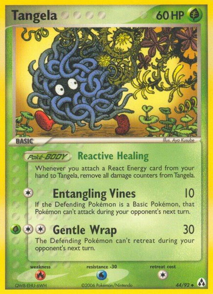 Tangela trading card from Legend Maker Tangela - Legend Maker Pokémon trading card