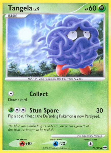 Tangela (77) trading card from Arceus Tangela (77) - Arceus Pokémon trading card