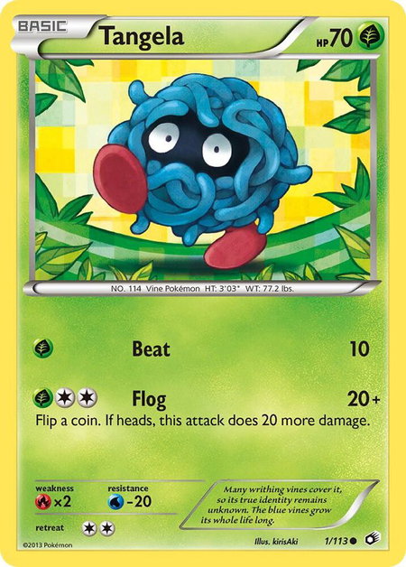 Tangela - Legendary Treasures Pokémon trading card