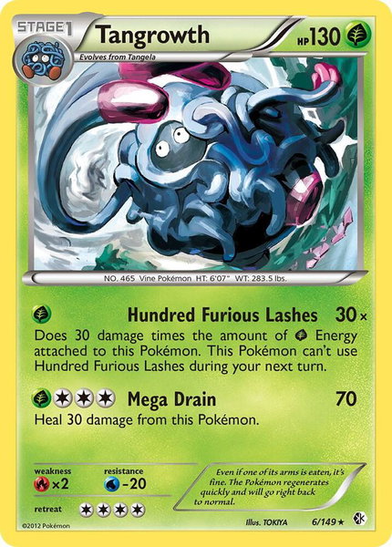 Tangrowth trading card from Boundaries Crossed Tangrowth - Boundaries Crossed Pokémon trading card