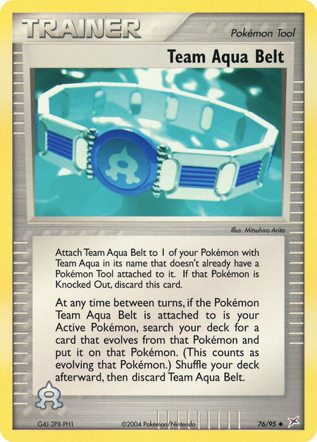 Team Aqua Belt - Team Magma vs Team Aqua Pokémon trading card