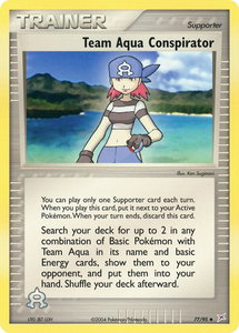 Team Aqua Conspirator - Team Magma vs Team Aqua (MA) #77/95 - Uncommon Pokémon Trading Card