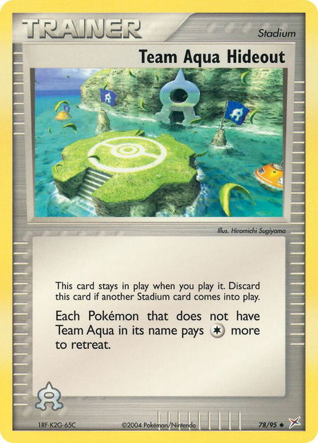 Team Aqua Hideout - Team Magma vs Team Aqua Pokémon trading card