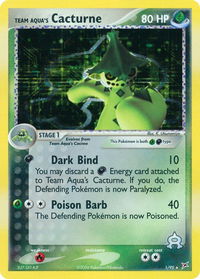 Team Aqua's Cacturne - Team Magma vs Team Aqua (MA) #1/95 - Holo Rare Pokémon Trading Card